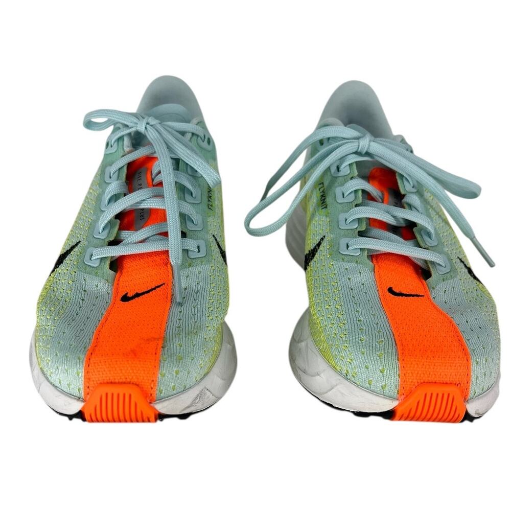 Nike Women's ZoomX Running Shoe - Light Blue, Lime, Orange, Black, White - Picture 6 of 13